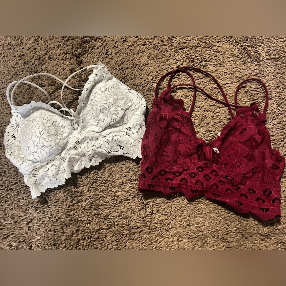 pink and zenana bralettes